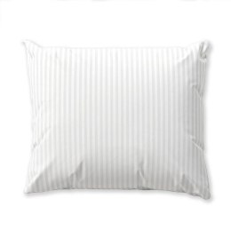 Poszewka bawełniana 50x70 na zakład 20 cm Adamaszkowa pasek 1 cm biała hotelowa PC