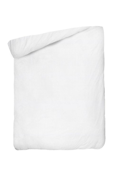 Poszwa bawełniana 140x200 na zakład 25 cm Adamaszkowa pasek 4 mm biała hotelowa PC