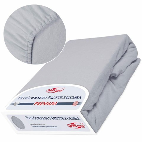 Prześcieradło frotte z gumką 120x200 popielate 024 Premium Prześcieradło frotte z gumką 120x200 popielate 024 Premium