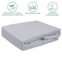 Prześcieradło frotte z gumką 90x200 popielate 024 Premium