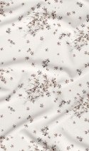 Pościel bawełniana 140x200 biała beżowa kwiatuszki zapinana na suwak 4215 E KARO Bawełna Max Pościel bawełniana 140x200 biała beżowa kwiatuszki zapinana na suwak 4215 E KARO Bawełna Max