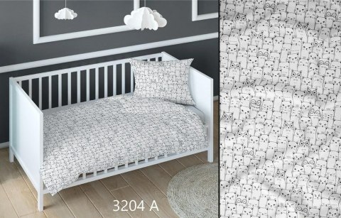 Pościel bawełniana 140x200 kotki biała czarna dziecięca zapinana na suwak 3204 A KARO Kraina Snów Pościel bawełniana 140x200 kotki biała czarna dziecięca zapinana na suwak 3204 A KARO Kraina Snów