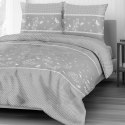 Pościel bawełniana 180x200 71479/1 szara biała groszki kwiaty motyle Cottonlove Pościel bawełniana 180x200 71479/1 szara biała groszki kwiaty motyle Cottonlove