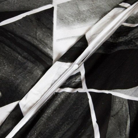Pościel bawełniana 220x200 71480/1 grafitowa czarna biała geometria Cottonlove Pościel bawełniana 220x200 71480/1 grafitowa czarna biała geometria Cottonlove