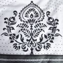 Pościel satynowa 140x200 1543/1 biała grafitowa ornamenty z jedną poszewką Satynlove Pościel satynowa 140x200 1543/1 biała grafitowa ornamenty z jedną poszewką Satynlove