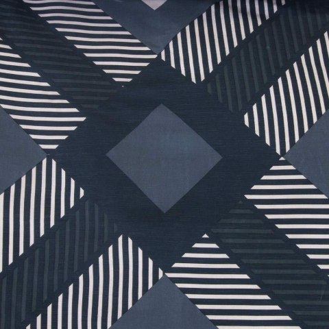 Pościel satynowa 160x200 1544/1 granatowa biała geometria Satynlove Pościel satynowa 160x200 1544/1 granatowa biała geometria Satynlove