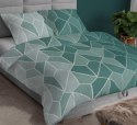 Pościel satynowa 160x200 geometria miętowa zapinana na suwak 4797 A - Karo Satin 160 Pościel satynowa 160x200 geometria miętowa zapinana na suwak 4797 A - Karo Satin 160