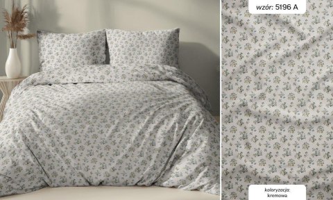 Poszewka bawełniana 40x40 kremowa kwiatki zapinana na suwak 5196 A KARO Bawełna Max Poszewka bawełniana 40x40 kremowa kwiatki zapinana na suwak 5196 A KARO Bawełna Max