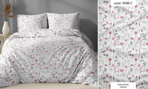Poszewka bawełniana 40x40 łąka różowa zapinana na suwak 5198 C KARO Bawełna Max Poszewka bawełniana 40x40 łąka różowa zapinana na suwak 5198 C KARO Bawełna Max