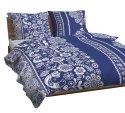 Poszewka bawełniana 40x40 łowicka granatowa zapinana na suwak 3701 G KARO Bawełna Max Poszewka bawełniana 40x40 łowicka granatowa zapinana na suwak 3701 G KARO Bawełna Max