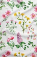 Poszewka bawełniana 50x60 biała kolorowa kwiaty zapinana na suwak 4742 A KARO Bawełna Max Poszewka bawełniana 50x60 biała kolorowa kwiaty zapinana na suwak 4742 A KARO Bawełna Max