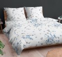Poszewka bawełniana 50x60 biała niebieska kwiatuszki zapinana na suwak 4215 B KARO Bawełna Max Poszewka bawełniana 50x60 biała niebieska kwiatuszki zapinana na suwak 4215 B KARO Bawełna Max