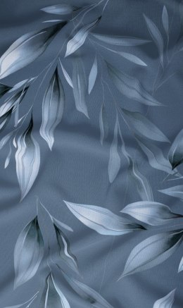 Poszewka bawełniana 70x80 granatowa liście zapinana na suwak 5048 C KARO Bawełna Max