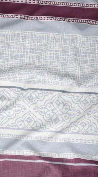 Poszewka bawełniana 70x80 ornamenty bordowa szara zapinana na suwak 3567 C KARO Bawełna Max Poszewka bawełniana 70x80 ornamenty bordowa szara zapinana na suwak 3567 C KARO Bawełna Max