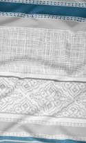 Poszewka bawełniana 70x80 ornamenty niebieska szara zapinana na suwak 3567 D KARO Bawełna Max Poszewka bawełniana 70x80 ornamenty niebieska szara zapinana na suwak 3567 D KARO Bawełna Max