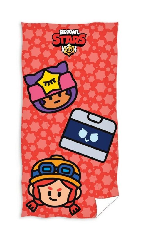 Ręcznik dziecięcy 70x140 Brawl Stars plażowy czerwony bawełniany C24