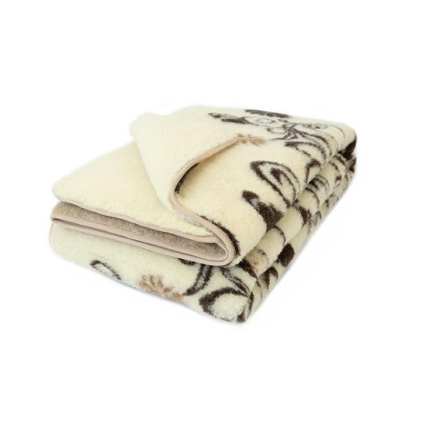 Kołdra wełniana merynos 220x200 Sofio kremowa brązowa ornamenty Wyroby rehabilitacyjne i rozgrzewające Kołdra wełniana merynos 220x200 Sofio kremowa brązowa ornamenty Wyroby rehabilitacyjne i rozgrzewające