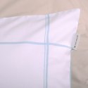 Pościel bawełniana 140x200 Tom Tailor błękitna biała kratka Renforce poszewka 70x90