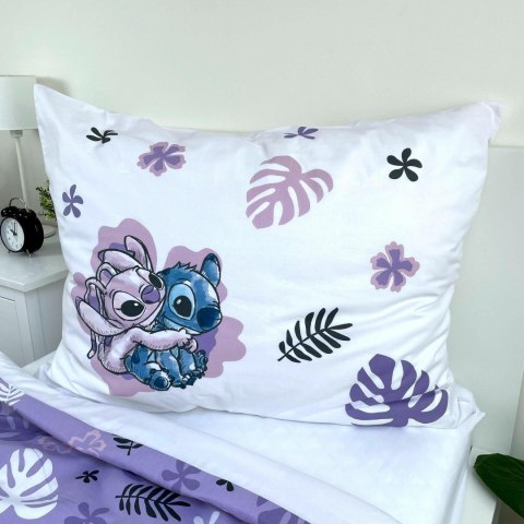 Pościel bawełniana 160x200 Lilo i Stitch biała fioletowa poszewka 70x80 August 23 Pościel bawełniana 160x200 Lilo i Stitch biała fioletowa poszewka 70x80 August 23
