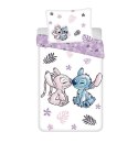 Pościel bawełniana 160x200 Lilo i Stitch biała fioletowa poszewka 70x80 August 23 Pościel bawełniana 160x200 Lilo i Stitch biała fioletowa poszewka 70x80 August 23