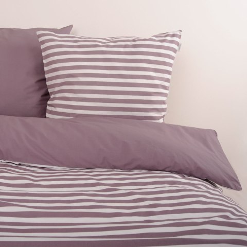 Pościel bawełniana 200x220 Tom Tailor wrzosowa fioletowa pasy Renforce poszewki 80x80 Pościel bawełniana 200x220 Tom Tailor wrzosowa fioletowa pasy Renforce poszewki 80x80