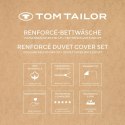 Pościel satynowa 200x220 Tom Tailor błętkitna granatowa jednobarwna poszewki 80x80 2szt