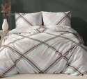 Poszewka satynowa 40x40 beżowa kratka zapinana na suwak 5068 A - Karo Satin 160 Poszewka satynowa 40x40 beżowa kratka zapinana na suwak 5068 A - Karo Satin 160