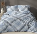 Poszewka satynowa 40x40 niebieska kratka zapinana na suwak 5068 B - Karo Satin 160