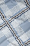Poszewka satynowa 40x40 niebieska kratka zapinana na suwak 5068 B - Karo Satin 160