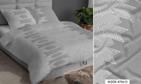 Poszewka satynowa 50x60 szara geometria zapinana na suwak 4794 D KARO Satin Poszewka satynowa 50x60 szara geometria zapinana na suwak 4794 D KARO Satin