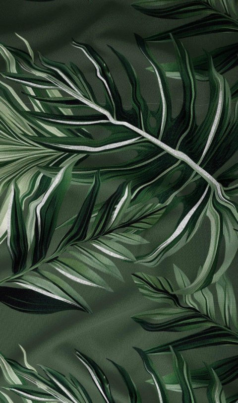 Poszewka satynowa 50x60 zielona liście zapinana na suwak 4882 A - Karo Satin 160 Poszewka satynowa 50x60 zielona liście zapinana na suwak 4882 A - Karo Satin 160