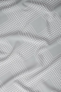 Poszewka satynowa 70x80 biała pudrowa liście zapinana na suwak 5066 B - Karo Satin 160