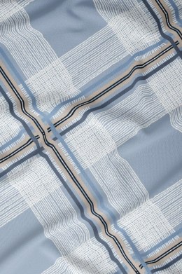 Poszewka satynowa 70x80 niebieska kratka zapinana na suwak 5068 B - Karo Satin 160