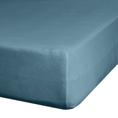Prześcieradło satynowe z gumką 220x200 Nova 3 niebieskie na wysoki materac 30 cm Eurofirany Prześcieradło satynowe z gumką 220x200 Nova 3 niebieskie na wysoki materac 30 cm Eurofirany