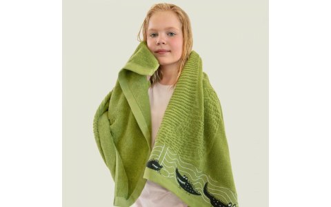 Ręcznik 50x70 Crocco krokodyl zielony 400g/m2 frotte bawełniany dziecięcy Zwoltex Ręcznik 50x70 Crocco krokodyl zielony 400g/m2 frotte bawełniany dziecięcy Zwoltex