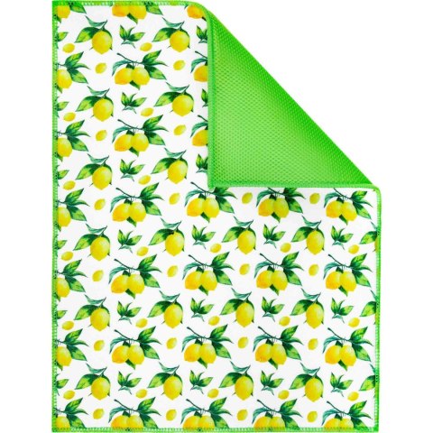 Mata do suszenia naczyń 38x51 Lemon zielona żółta