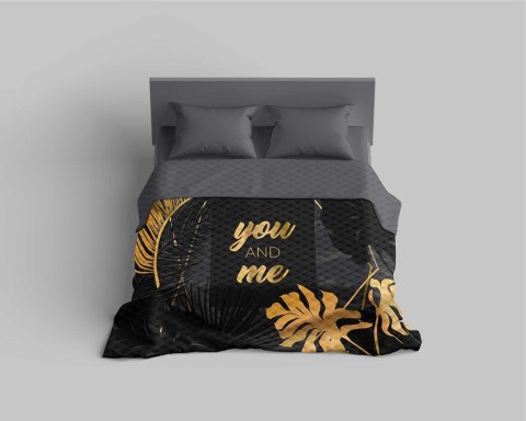Narzuta dekoracyjna 200x220 czarna szara złota you and me K 103 Holland 14 Narzuta dekoracyjna 200x220 czarna szara złota you and me K 103 Holland 14