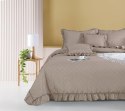Narzuta z falbanką 240x220 Ruffy taupe falbanka romby glamour dekoracyjna I2