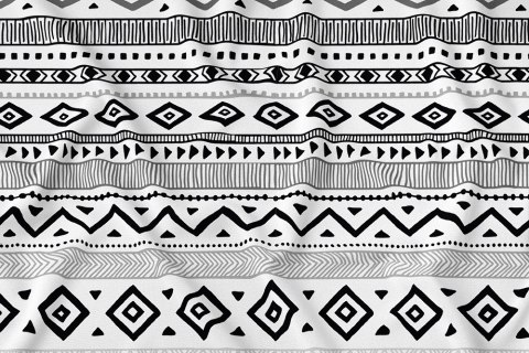 Obrus na stół 140x280 biały czarny geometryczny 4276 A Panama 17 Obrus na stół 140x280 biały czarny geometryczny 4276 A Panama 17