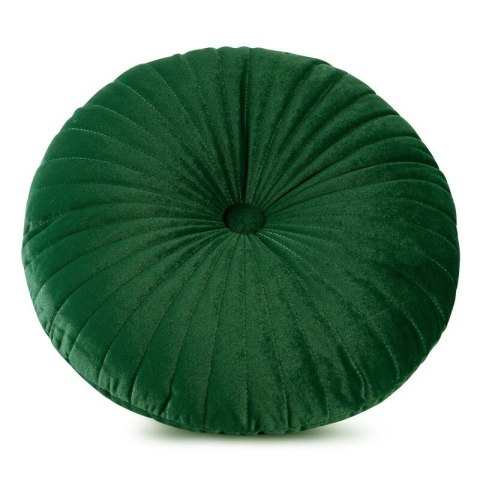 Poduszka dekoracyjna 40 cm Velvet 68 zielona ciemna welurowa okrągła Eurofirany