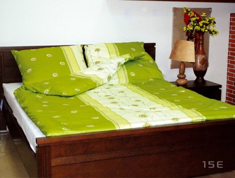 Pościel z kory 140x200 125/5 Margaretka stojąca zielona guziki 100% bawełna Pościel z kory 140x200 125/5 Margaretka stojąca zielona guziki 100% bawełna