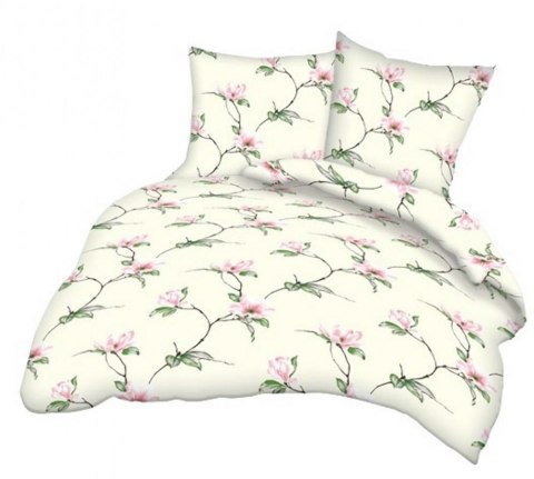 Pościel z kory 140x200 kremowa różowa magnolia A835 Kora 23 Pościel z kory 140x200 kremowa różowa magnolia A835 Kora 23
