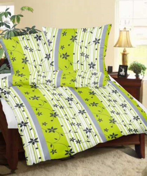 Pościel z kory 180x200 RS010/1 Zielone kwiatki paski guziki 100% bawełna gruba Pościel z kory 180x200 RS010/1 Zielone kwiatki paski guziki 100% bawełna gruba