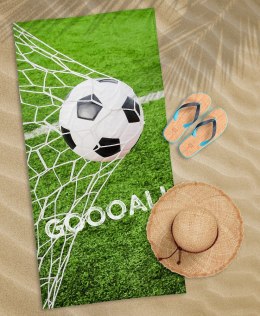Ręcznik plażowy 70x140 Piłka 80 zielony dziecięcy bawełniany