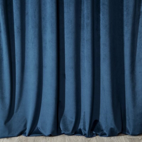 Komplet zasłon 2szt 140x250 Darla granatowy welurowy na przelotkach Komplet zasłon 2szt 140x250 Darla granatowy welurowy na przelotkach