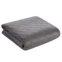 Narzuta dekoracyjna 170x210 Luiz 5 srebrna welurowa D91 Narzuta dekoracyjna 170x210 Luiz 5 srebrna welurowa D91