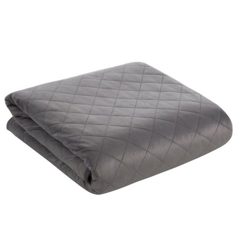 Narzuta dekoracyjna 170x210 Luiz 5 srebrna welurowa D91 Narzuta dekoracyjna 170x210 Luiz 5 srebrna welurowa D91
