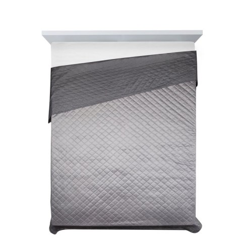 Narzuta dekoracyjna 170x210 Luiz 5 srebrna welurowa D91 Narzuta dekoracyjna 170x210 Luiz 5 srebrna welurowa D91