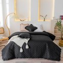 Narzuta z falbanką 240x220 Ruffy czarna falbanka romby glamour dekoracyjna I2 Narzuta z falbanką 240x220 Ruffy czarna falbanka romby glamour dekoracyjna I2