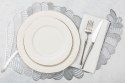 Podkładka na stół Petal 38 cm srebrna Eurofirany Podkładka na stół Petal 38 cm srebrna Eurofirany
